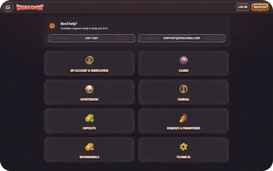 Dragonia Support